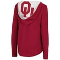 thumbnail image 3 of Women's Colosseum Crimson Oklahoma Sooners Catalina Hoodie Long Sleeve T-Shirt, 3 of 3