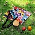thumbnail image 6 of Cute Colorful Flower Picnic Blanket Waterproof Outdoor Beach Blanket Hand-held Pad Suitable for Travel, Camping, Beach, Family Gatherings, 6 of 8