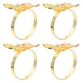 thumbnail image 4 of Raindrops  4 Pcs Alloy Napkin Rings Decorative Fall Pumpkins Party Banquet Golden, 4 of 8