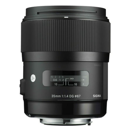 Sigma 340306 35mm F1.4 DG HSM Lens for Nikon (Black) - International Version (No