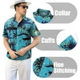 thumbnail image 3 of Hawaiian Shirt for Men Sleeves Printed Casual Button Down Summer Beach Dress Shirts, 3 of 10