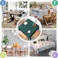 thumbnail image 4 of Teal and Black Checkerboard Pattern Square Tablecloth,Waterproof Square Table Cover,Wipeable Spillproof Washable Table Cover for Home Kitchen Party Decor 52"x52"(132x132cm), 4 of 6
