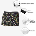 thumbnail image 3 of Sikiie Snake And Flower Print Men's Boxer Briefs, Elastic Waistband Boxer Briefs Leggings-Large, 3 of 5