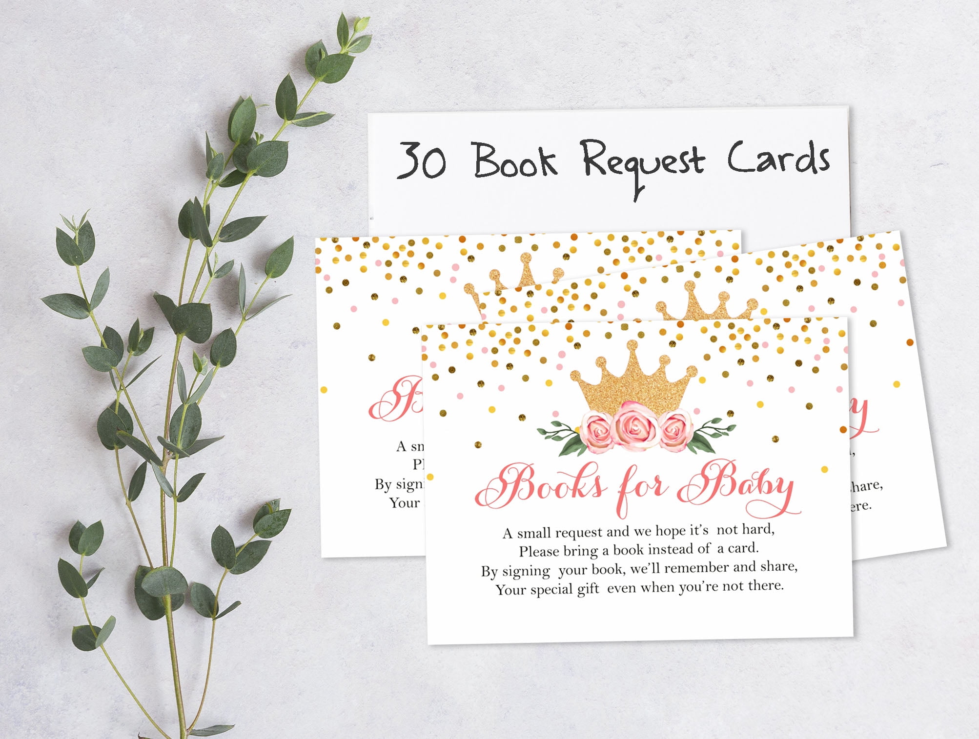 Inkdotpot Set Of 30Gender Reveal Baby Shower Invitations-Diaper Raffle Tickets And Baby Shower Book Request Cards Princess Invites Its A Boy Its A Girl