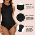thumbnail image 3 of COMFREE Bodysuit for Women Sleeveless Tummy Control Body Shaper Seamless Shapewear Crew Neck Tank Tops Thong Snap, 3 of 6
