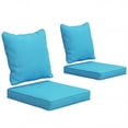 thumbnail image 1 of Outsunny Outdoor Chair Cushions with Backrest for Garden Patio, Turquoise, 1 of 10