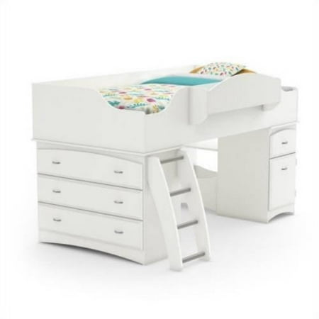 South Shore Imagine Loft Bed Twin White Walmart Com