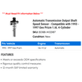 thumbnail image 2 of Automatic Transmission Output Shaft Speed Sensor - Compatible with 1993 - 1997 Geo Prizm 1.6L 4-Cylinder 1994 1995 1996, 2 of 2