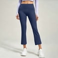 thumbnail image 5 of Women's High Rise Cropped Flare Yoga Pants, Buttery-Soft Stretch Yoga Capri Flare Leggings, Supportive Waistband, Travel, Lounge, Casual, 5 of 6