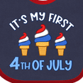 thumbnail image 4 of Inktastic It's My First 4th of July Boys or Girls Baby Bib, 4 of 4