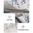 thumbnail image 5 of Eucalyptus Leaves Blue Area Rug 3x5ft Woven Runner Rug,Watercolor Spring Botanical Washable Living Room Hallway Bedroom Kitchen Carpet with Tassels,Indoor Outdoor Throw Door Mat for Entryway, 5 of 5