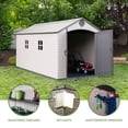 thumbnail image 6 of Lifetime Lockable DIY Polyethylene Storage Shed, 109 sq. ft., 8' x 15', Tan & Brown (60075), 6 of 12