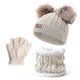 thumbnail image 1 of Hat Scarf And Glove Set, Kids Winter Hats 3-piece, Beanie Neck Warmer And Gloves For Child,Gg, 1 of 2
