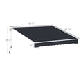 thumbnail image 3 of Miekor Furniture 8' x 7' Patio Retractable Awning, Manual Exterior Sun Shade Deck Window Cover, Black MK5126, 3 of 9