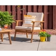 thumbnail image 2 of Linon Lathan 4-Piece Outdoor Conversation Set with Coffee Table, Loveseat & Chairs, Natural/Beige, 2 of 26