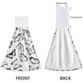 thumbnail image 4 of SKYSONIC 2 Pcs Hanging Hand Towels, Soft Absorbent Black White Butterfly Towel for Kitchen Bathroom, 12"x17", 4 of 7