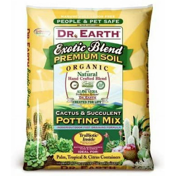 Dr. Earth Exotic Blend Cactus & Succulent Potting Mix - Potting Mix - 6 Pack, 8 Qt.