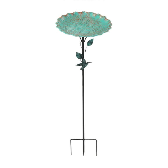 Bird Bath For Garden Outdoor Water Station | Elegant Standing Bird Bath for Wild Birds Outdoor Garden Decoration Metal Construction