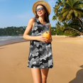 thumbnail image 3 of Balery Horse Silhouette Vestidos de verano para mujer con estampado: vestido holgado sin mangas, vestido playero informal y cómodo para días calurosos., 3 of 7