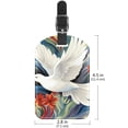 thumbnail image 6 of Square 2Pack PU Leather Peace Dove Cruise Luggage Tag with Privacy Cover and Name ID Tag for Travel Handbags Backpacks Luggage Tags, 6 of 6