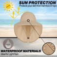 thumbnail image 3 of Minzimin UPF 50+ Sun Protection Hat for Men and Women, Wide Brim Outdoor Beach Fishing Cap with Neck Flap, Breathable Mesh, Windproof, 3 of 7