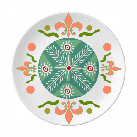 

Green Wheat Mexico Totems Ancient Civilization Flower Ceramics Plate Tableware Dinner Dish