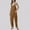 Z01#Coffee, variant on Fesfesfes Fashion Women Casual Cold Shoulder Jumpsuit Solid Suspender Jumpsuits Wide Pocket Leg Pant