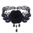 thumbnail image 1 of Black Lace Jewelry Handmade Collarbone Chain, 1 of 4