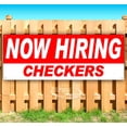 thumbnail image 1 of Now Hiring Checkers 13 oz Vinyl Banner With Metal Grommets, 1 of 4