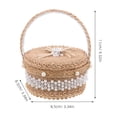 thumbnail image 2 of AURARMLET Rustic Wedding Ring Basket Made of Jute Cloth for Engagements and Ceremony Storage, 2 of 8