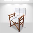thumbnail image 7 of Set of 2 Professional Director Chairs, Folding Artist Chair Portable Dining Height Directors Chair w/Natural Wood Frame and White Canvas, Lightweight Camping Lawn Chair for Backyard Beach, 7 of 7