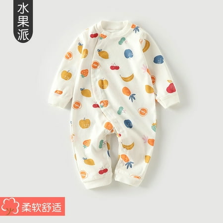 

QWZNDZGR Newborn Baby Bodysuit Spring And Autumn Style Men s Treasure Women s Treasure Long-Sleeved Rompers Crawling Clothes Newborn Children s Net Red Sleeping Clothes