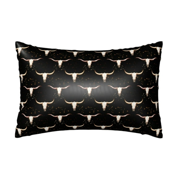 KLL Western Cowboy Pattern Silk Pillowcase for Hair and Skin Standard Size 20"X 30" Soft Breathable Pillow Covers for Sleeping