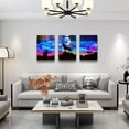 thumbnail image 3 of Hieng Canvas Wall Art For Bedroom Wall Decorations For Living Room Wall Decor For Office Black And White Wall Painting Purple Ocean Landscape Pictures Posters Farmhouse Home Wall Decor, 3 of 5