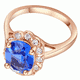 thumbnail image 3 of Lady Gemstone CZ de compromiso de boda Tamaño 5-9 Joyas de para mujer Azul Sunnimix  Anillo de oro rosa, 3 of 6