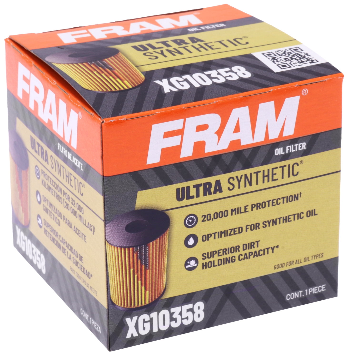 FRAM Ultra Synthetic XG10358 20K Motor Oil Filter for Select Lexus, Pontiac, Scion, Toyota Vehicles