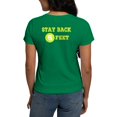 thumbnail image 2 of CafePress - Stay Back 6 Feet (Neon/Blkbg) T Shirt - Women's Traditional Fit Dark T-Shirt, 2 of 5