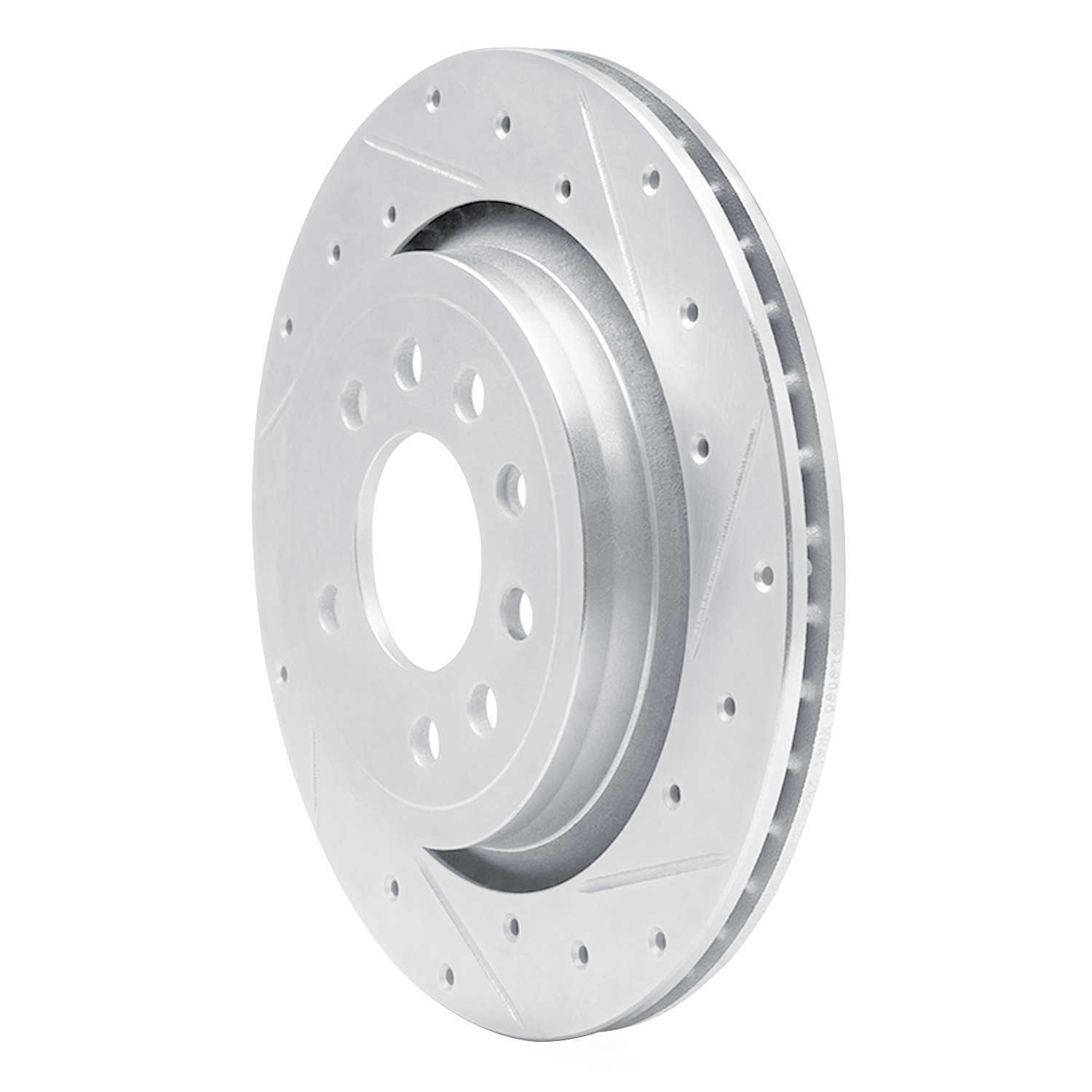 Dynamic Friction Company 631-65020R DFC Brake Rotor - Drilled And Slotted - Silver