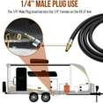 thumbnail image 5 of PatioGem 12 FT Quick Connect Propane Hose for RV to Grill, Propane Hose Adapter with 1/4" Shutoff Valve and 1/4" Male Full Flow Plug, LP RV Hose with Elbow Adapter for 17" and 22" Blackstone Griddles, 5 of 8
