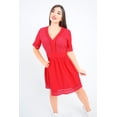 thumbnail image 2 of Vestido Casual Con Textura Al Frente Rojo Mundo Terra 026199, 2 of 3