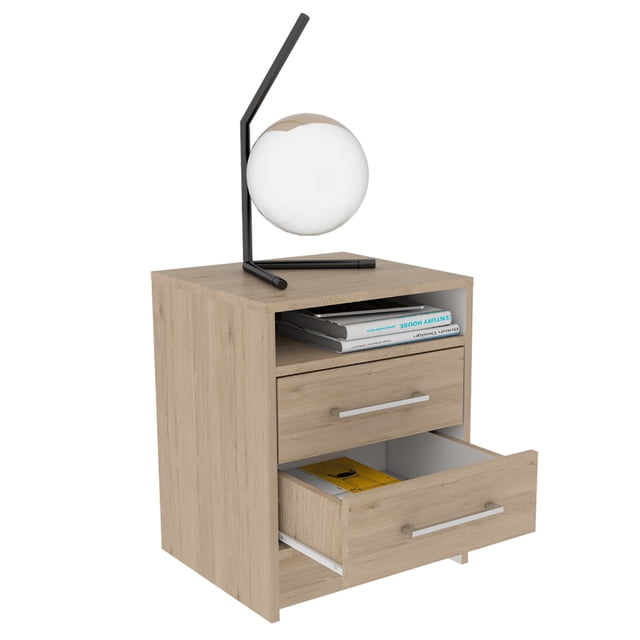 Mesa Noche Eter Rovere/Blanco Madera Aglomerada Excelsior