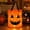 A, variant on Halloween Light Up Pumpkin Candy Basket - LED Glowing Candy Bucket with Handle, Reusable Orange Halloween Trick or Treat Bucket for Boys and Girls