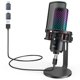 thumbnail image 1 of Micrófono USB ZealSound BKD-12 para iPhone iPad PC con RGB, 1 of 8