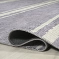 thumbnail image 5 of JONATHAN Y WASHABLE 4 x 6 Area Rug, Bande Distressed Stripe - Lavender/Ivory, WSH121A-4, 5 of 9