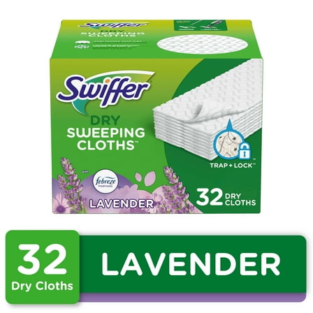 Swiffer Sweep   Mop, Dry Pads Refill, Floor Cleaner, Cleaning Cloths, Lavender, 32 Count