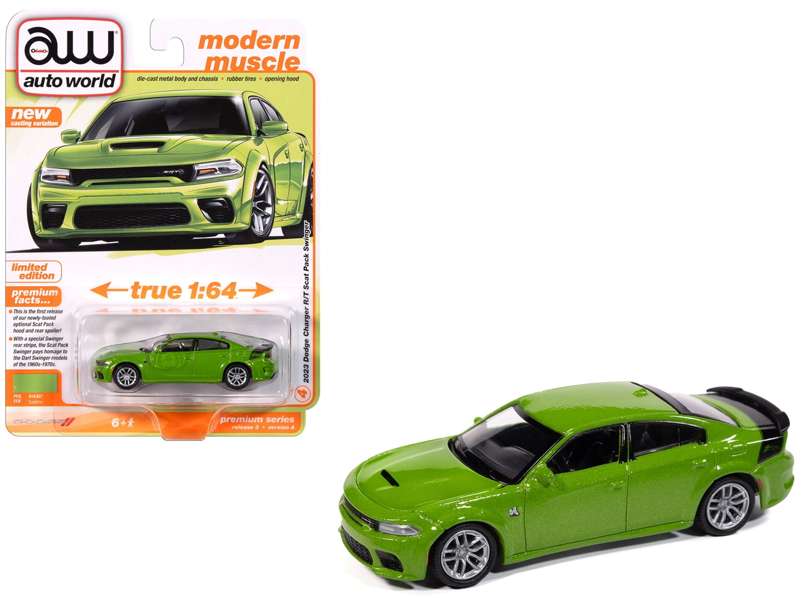 Auto World 1:64 Die Cast 2021 Dodge Charger SRT Hellcat Redeye