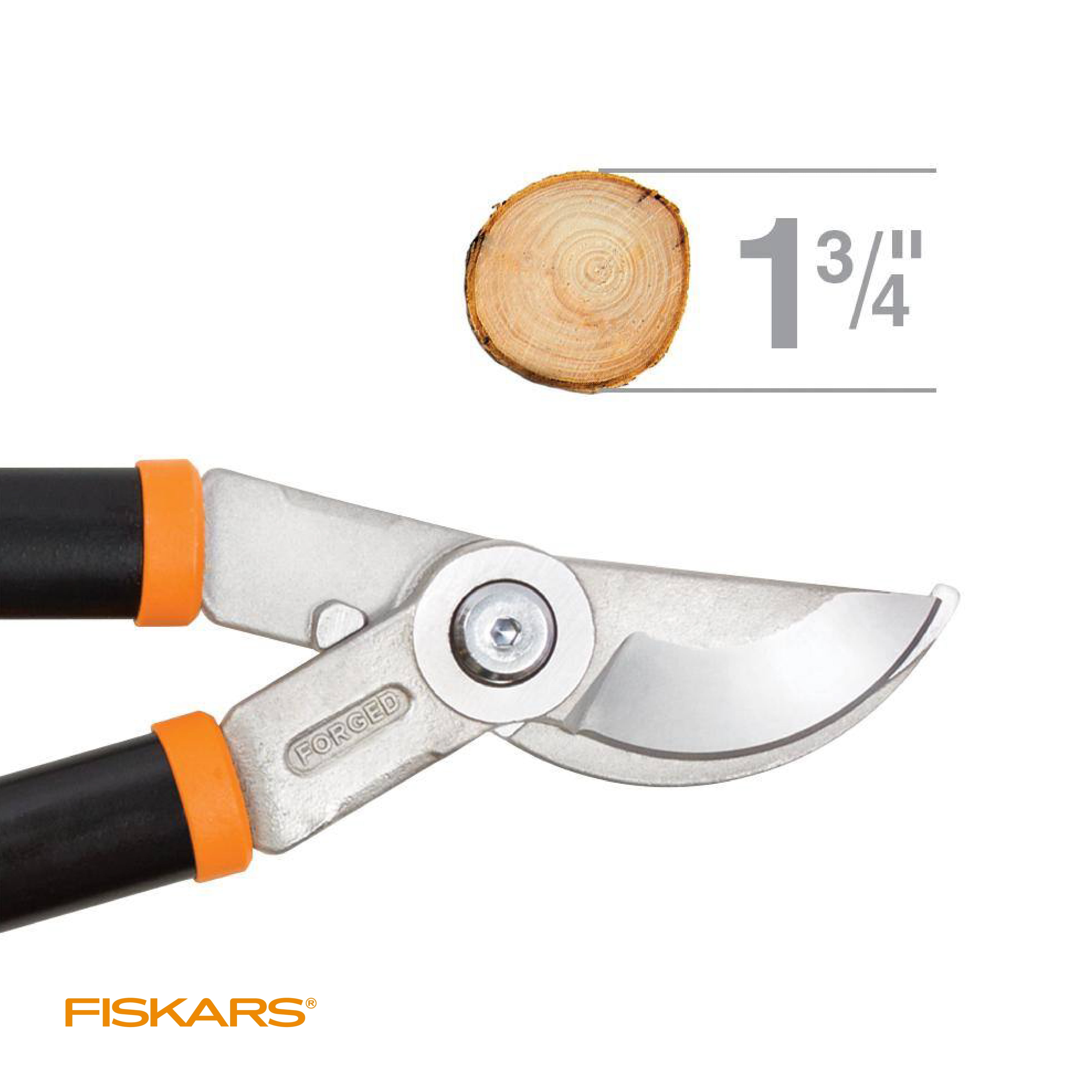 Fiskars 28" Forged Lopper, 1" Cut Diameter, Black and Orange, 2.9 lbs.