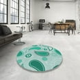 thumbnail image 4 of Ahgly Company Machine Washable Indoor Rectangle Transitional Mint Green Area Rugs, 3' x 5', 4 of 7