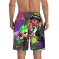 thumbnail image 4 of Splatoon Men's Swim Trunks Quick Dry Beach Board Shorts with Pockets Mesh Lining Bathing Suits, 4 of 7