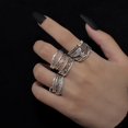 thumbnail image 4 of Knuckle Ring Set Hollow Silver Vintage Stackable Rings For Women, 4 of 6